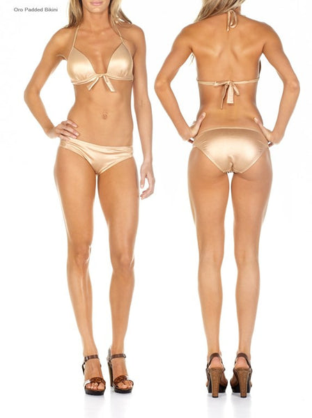 Oro bikini kalhotky - růžově zlatá