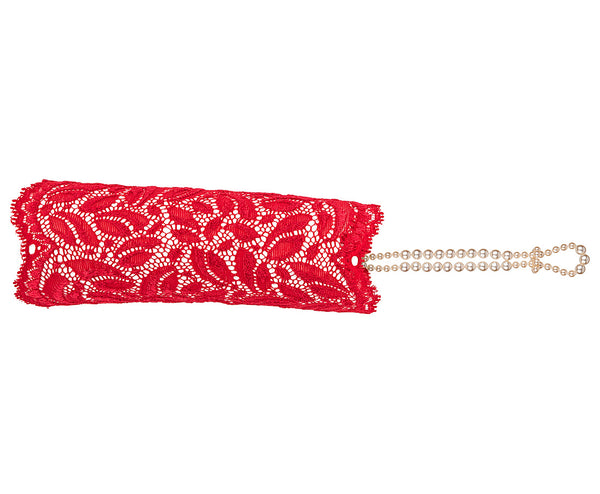 Bracli originální perlová rukavička - krajka červená
