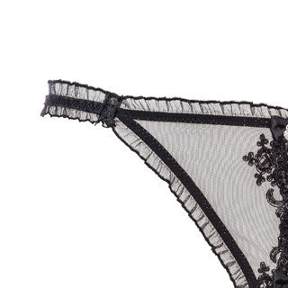 Escora Faye string  kalhotky ouvert/otevřené - svatební kolekce, černá