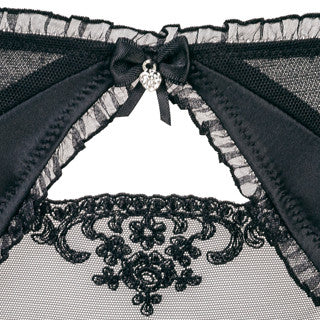 Escora String kalhotky Faye - svatební kolekce černé Detail 1