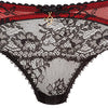Bolero Krajkové String panty kalhotky s podvazky - červená/černá Ansicht 2