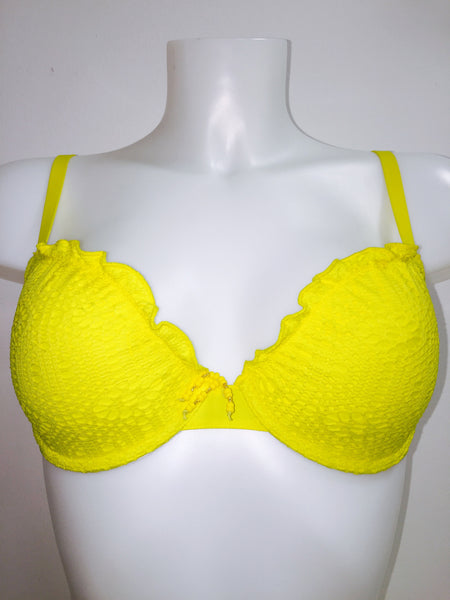 Antigel Tvarující bikini podprsenka La Beach Guipure žlutá