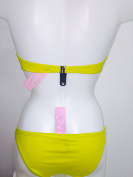 La Beach Guipure - klasické bikini kalhotky žlutá 1
