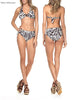 Yaban halterneck Bikini komplet - zebra mustr