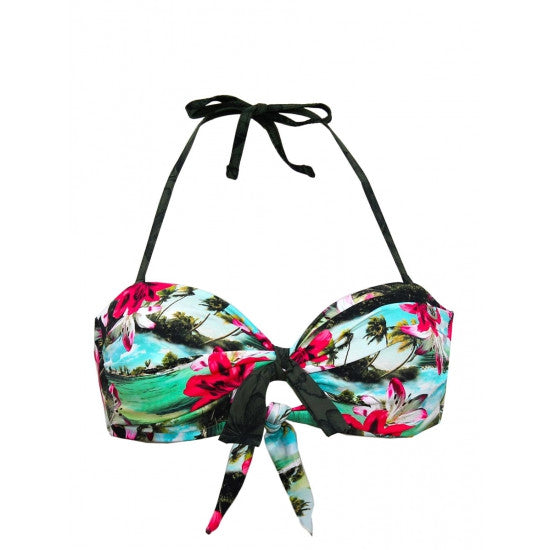 Macao Mahalo bikini podprsenka - květinový vzor 