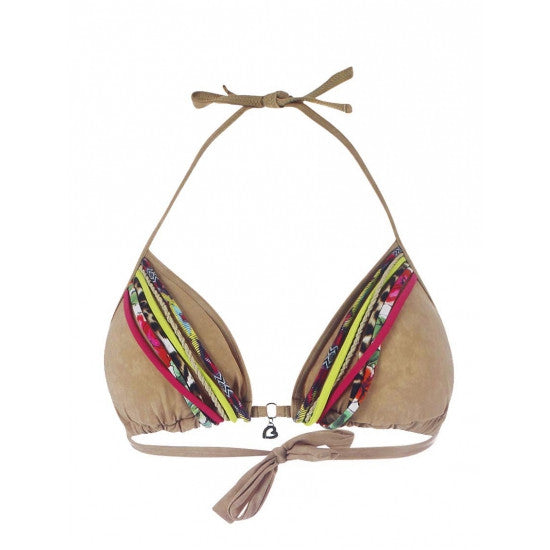 Miglo Yavapai bikini podprsenka - písková barva/barevné šňůrky