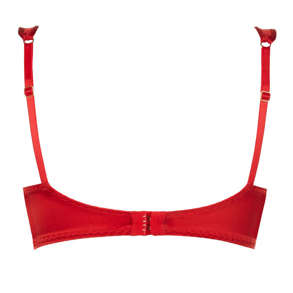 Danita podprsenka - poloviční košíčky, valentýnská červená back